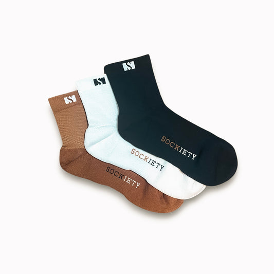 Unisex Eminent Quarter Socks 3-Pack (Trio)